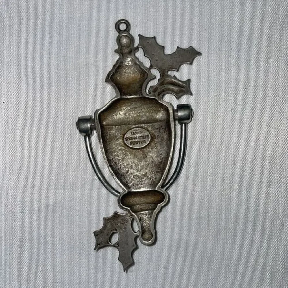 1999 Lenox Kirk Stieff Collection Bless This Home Pewter Door Knocker Ornament‎